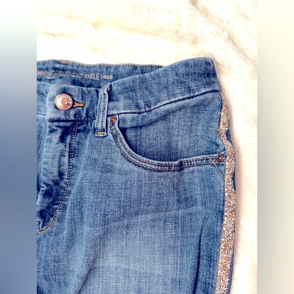 Sparkle side stripe Chicos ankle jeans size 0.5 (size women’s 6) - Picture 7 of 14